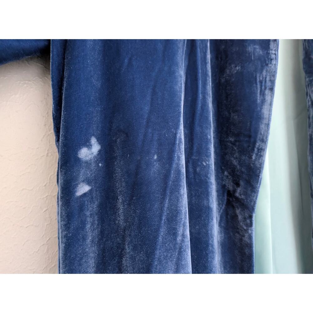 For Love & Lemons Nadine Velvet Coat Cobalt Blue Size Small Long Trench Duster - Picture 10 of 10